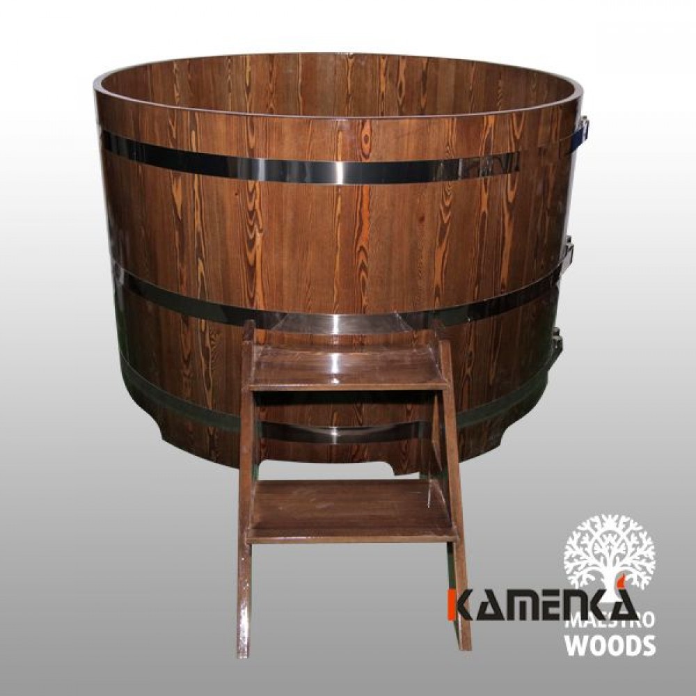 Купель Maestro Woods круглая D=1,17 H=1,40м из лиственницы морёной