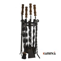Каминный набор Корзинка дер. ручки
