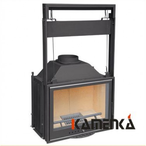 Каминная топка стальная Мета Эльба 700П с подъемным механизмом